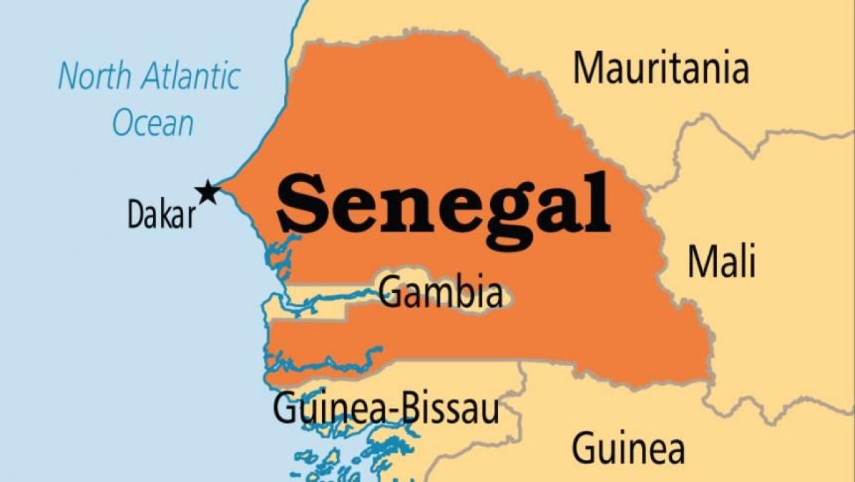 kaart van die dakar Senegal