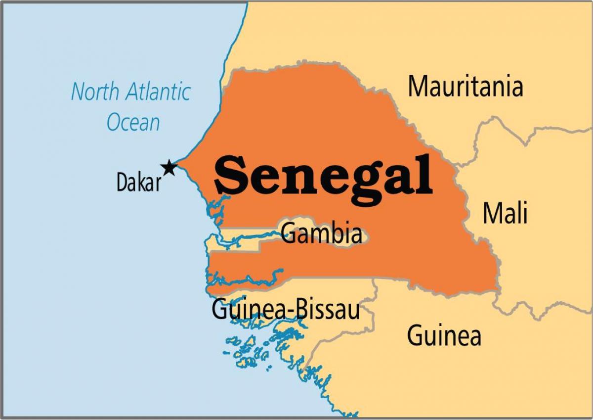 Senegal op die wêreld kaart