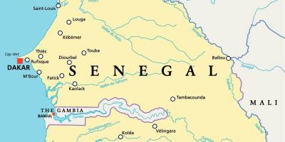 Senegal-rivier-afrika kaart
